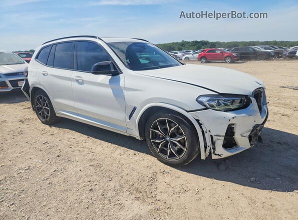 5UX83DP04N9K45697 2022 BMW X3 White Delantero derecho