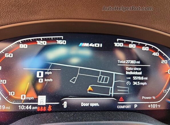 5UX83DP04R9X00859 2024 BMW X3 Black Вид щитка приладів