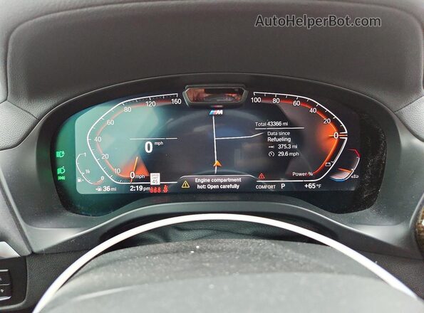 5UX83DP08N9K05557 2022 BMW X3 White Widok zestawu wskaźników