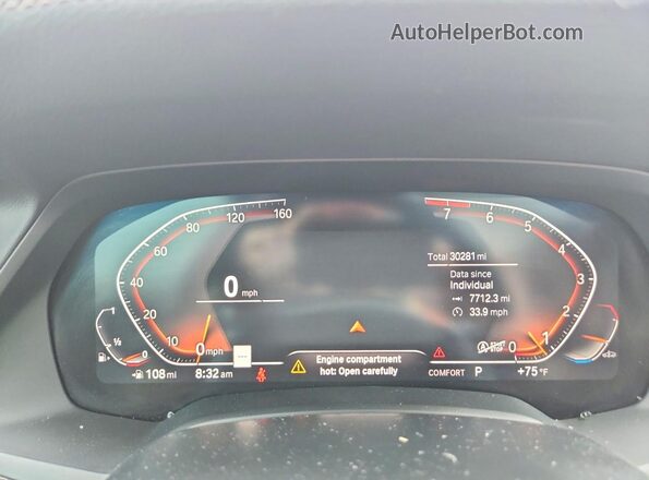 5UXCR4C02LLW63495 2020 BMW X5 Blue Instrument cluster view