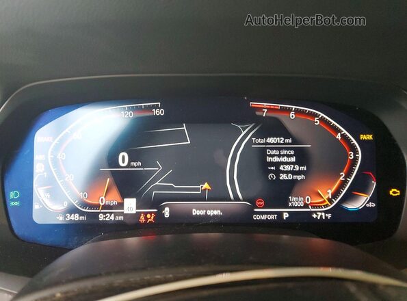 5UXCR4C02P9N55655 2023 BMW X5 Black Вид щитка приладів