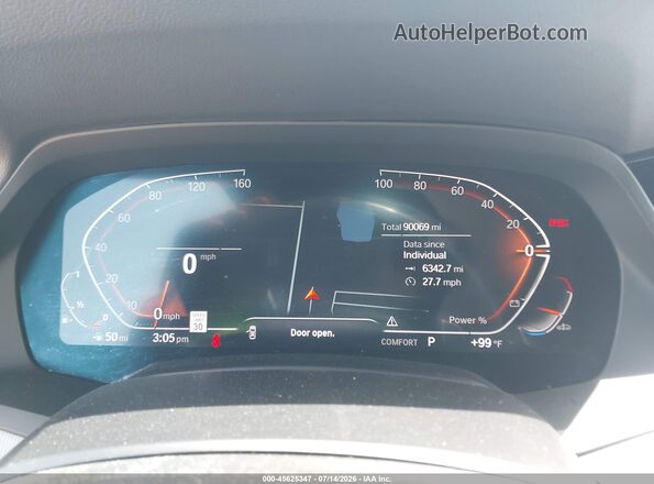5UXCR4C03M9F85682 2021 BMW X5 White უკანა სავარძლების ხედი