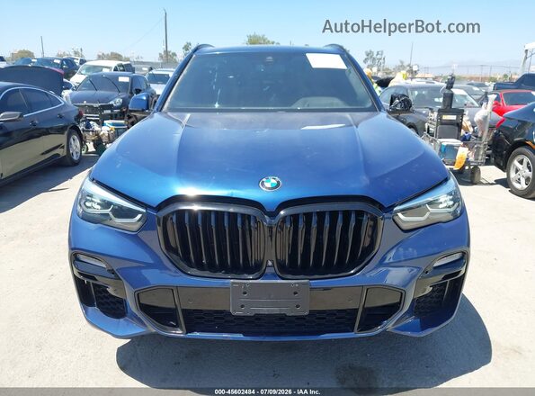 5UXCR4C04M9G33559 2021 BMW X5 Blue ხელსაწყოთა პანელის ხედი