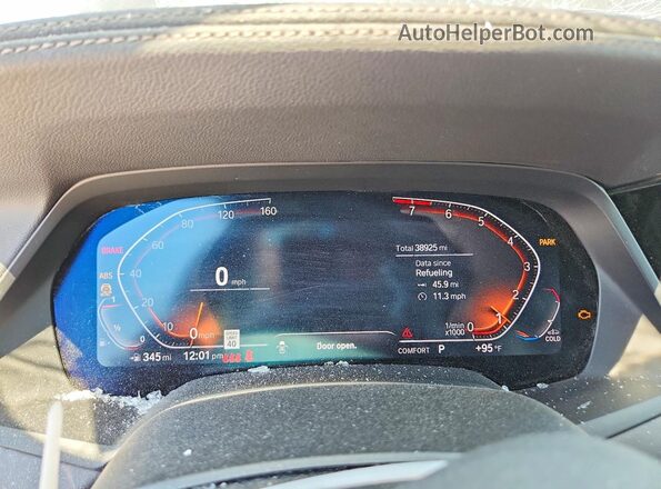 5UXCR4C06N9J28072 2022 BMW X5 Black Սարքավորումների վահանակի տեսք