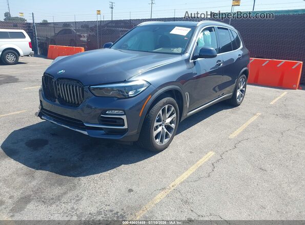 5UXCR4C07M9F09625 2021 BMW X5 Blue Front left