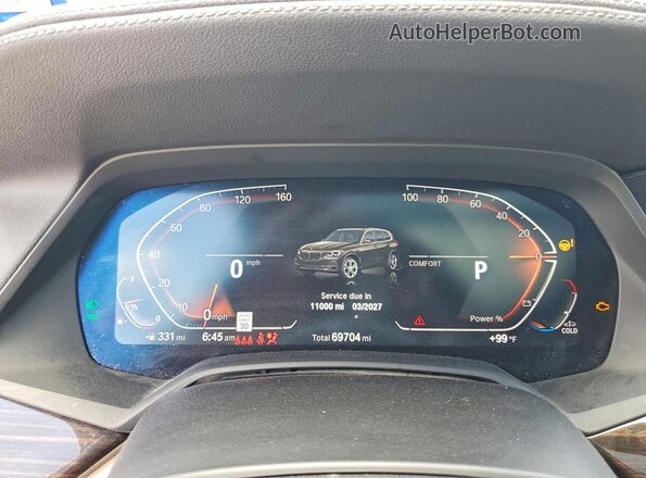 5UXCR4C08M9G22015 2021 BMW X5 Черный Вид щитка приборов