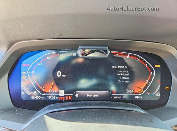 5UXCR6C01L9B64957 2020 BMW X5 Blue Instrument cluster view