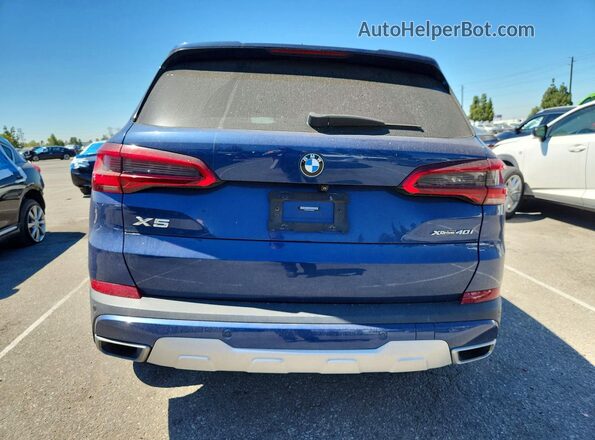 5UXCR6C01L9B64957 2020 BMW X5 Blue Rear view