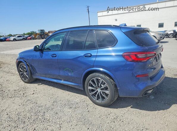 5UXCR6C01M9F35309 2021 BMW X5 Blue Հետևի ձախ