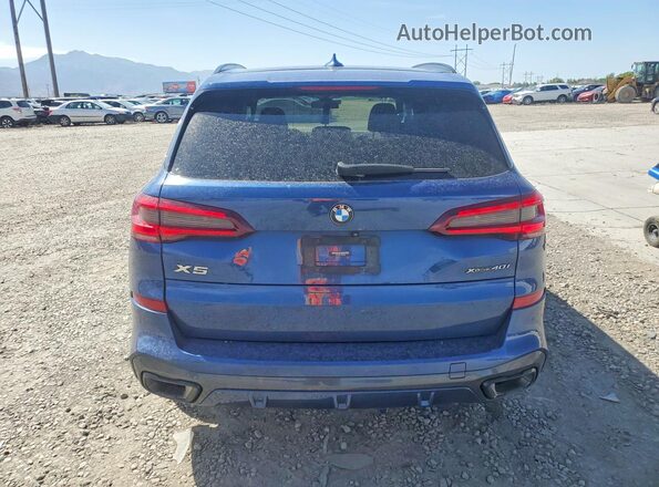 5UXCR6C01M9F35309 2021 BMW X5 Blue Հետևի տեսք