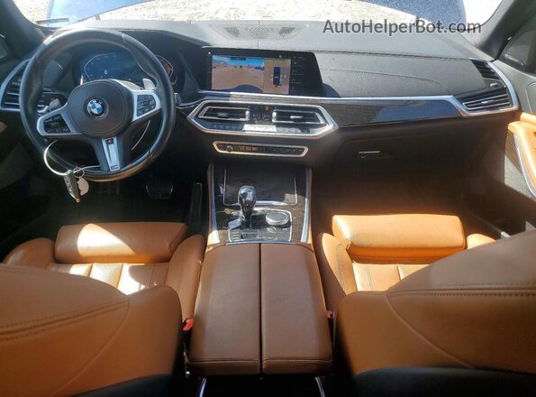 5UXCR6C01M9F35309 2021 BMW X5 Blue Առջևի վահանակի տեսք