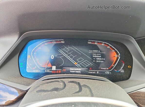 5UXCR6C01M9F43779 2021 BMW X5 Black Instrument cluster view