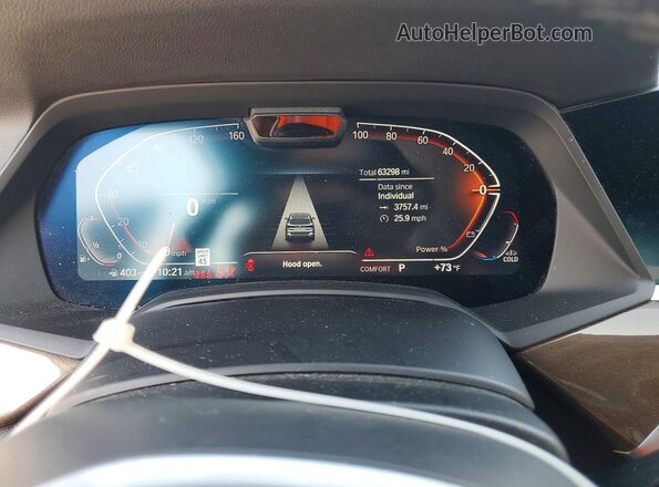 5UXCR6C01M9F63613 2021 BMW X5 White Սարքավորումների վահանակի տեսք