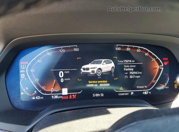 5UXCR6C01P9N92126 2023 BMW X5 Белый Вид щитка приборов