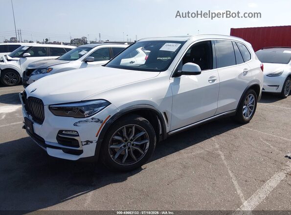 5UXCR6C02L9B81721 2020 BMW X5 Белый Передняя левая четверть