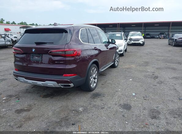 5UXCR6C02L9C55395 2020 BMW X5 Темно-бордовый Задняя правая четверть