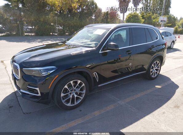 5UXCR6C02P9P83456 2023 BMW X5 Black Առջևի ձախ երեք քառորդ տեսարան