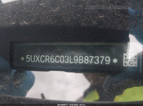 5UXCR6C03L9B87379 2020 BMW X5 White Vista del compartimento del motor