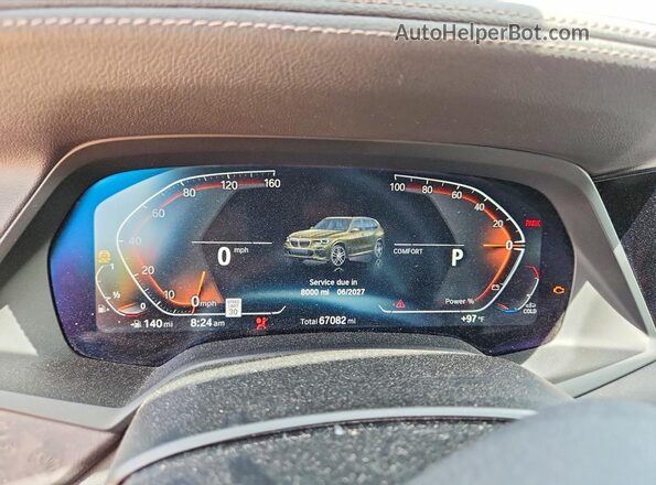 5UXCR6C04N9N27672 2022 BMW X5 Зеленый Вид щитка приборов