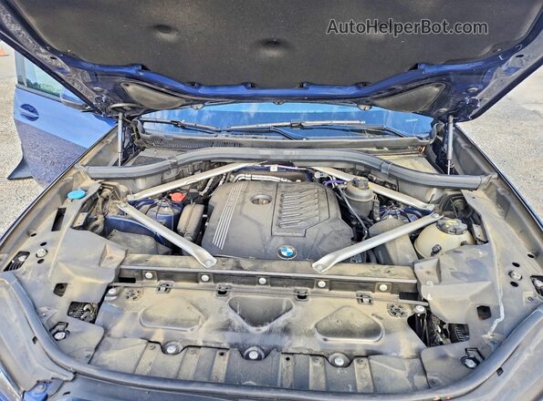 5UXCR6C04P9N69245 2023 BMW X5 Blue Engine compartment view