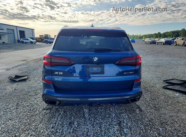 5UXCR6C04P9N69245 2023 BMW X5 Blue Rear view