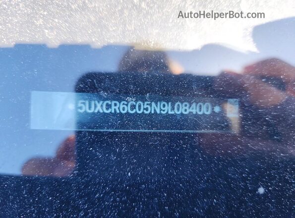 5UXCR6C05N9L08400 2022 BMW X5 Black VIN კოდის სტიკერის ხედი