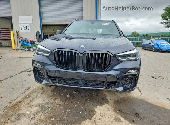 5UXCR6C09M9F82930 2021 BMW X5 Blue Widok z przodu