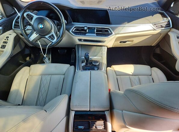 5UXCR6C09M9F82930 2021 BMW X5 Blue Widok deski rozdzielczej