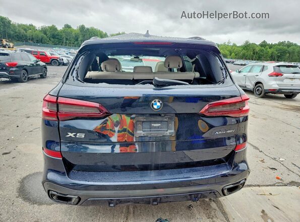 5UXCR6C09M9F82930 2021 BMW X5 Blue Widok z tyłu