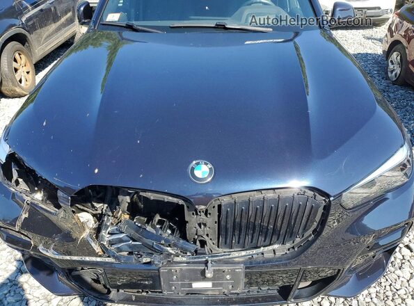 5UXCR6C09N9L18654 2022 BMW X5 Blue Engine compartment view