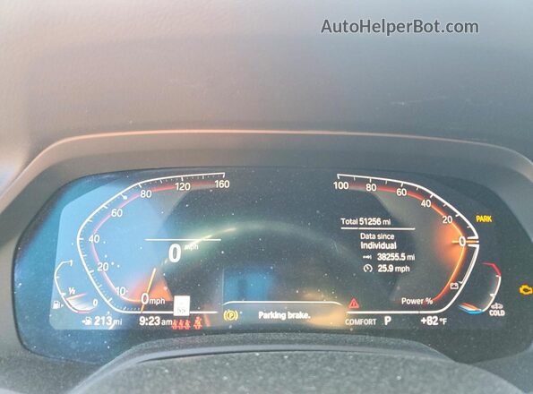 5UXCR6C09N9L18654 2022 BMW X5 Blue Instrument cluster view