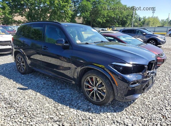 5UXCR6C09N9L18654 2022 BMW X5 Blue Front right