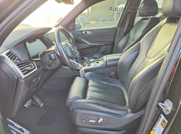 5UXCR6C50KLK85845 2019 BMW X5 Black Widok wnętrza z przodu