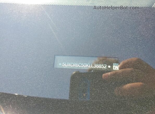 5UXCR6C50KLL38852 2019 BMW X5 Charcoal Widok naklejki z numerem VIN
