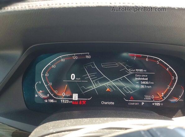 5UXCR6C50KLL38852 2019 BMW X5 Charcoal Widok zestawu wskaźników