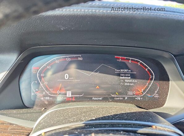 5UXCR6C50KLL39676 2019 BMW X5 Blue Սարքավորումների վահանակի տեսք