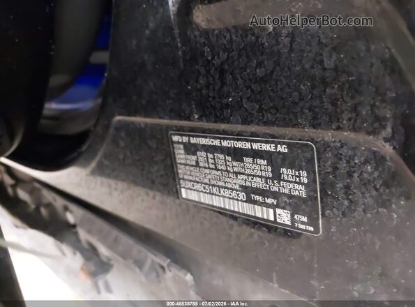 5UXCR6C51KLK85630 2019 BMW X5 Black Widok komory silnika