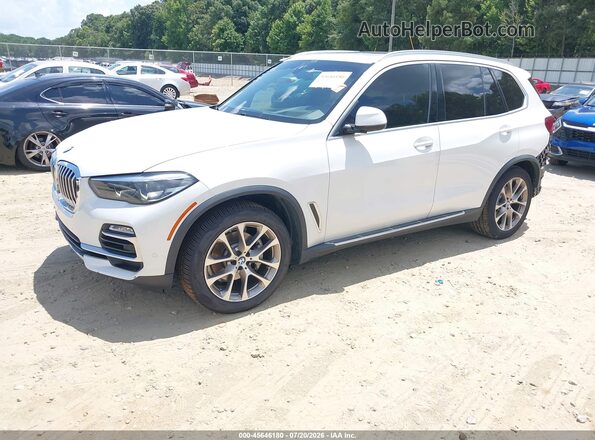 5UXCR6C51KLL06329 2019 BMW X5 White წინა მარცხენა ხედი სამი მეოთხედიდან