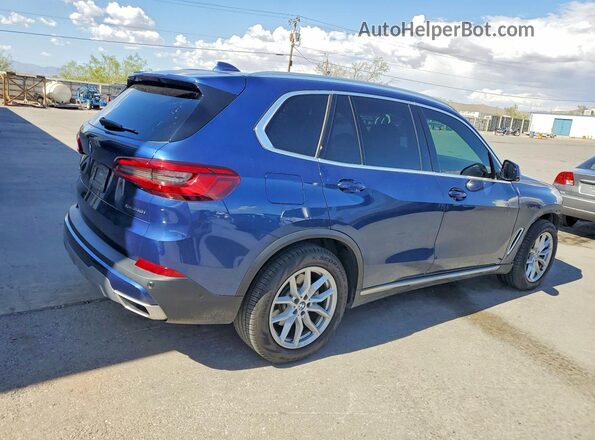 5UXCR6C53KLK85256 2019 BMW X5 Blue Trasero derecho