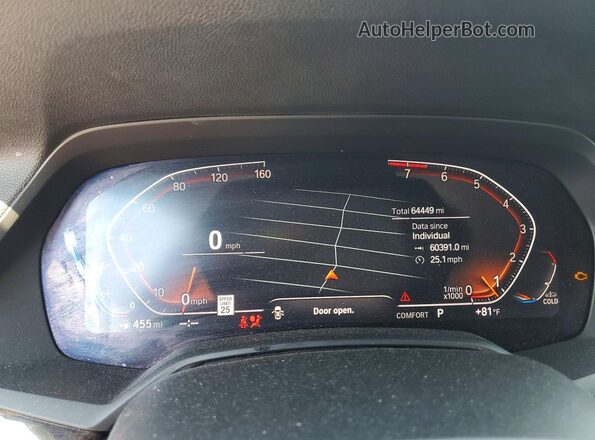 5UXCR6C53KLL05408 2019 BMW X5 Black Вид щитка приладів