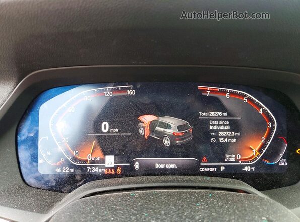 5UXCR6C54KLL06986 2019 BMW X5 Blue Вид щитка приладів