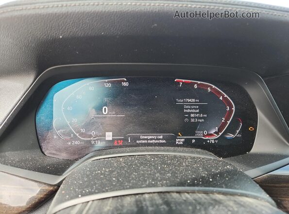 5UXCR6C57KLL06657 2019 BMW X5 White Instrument cluster view