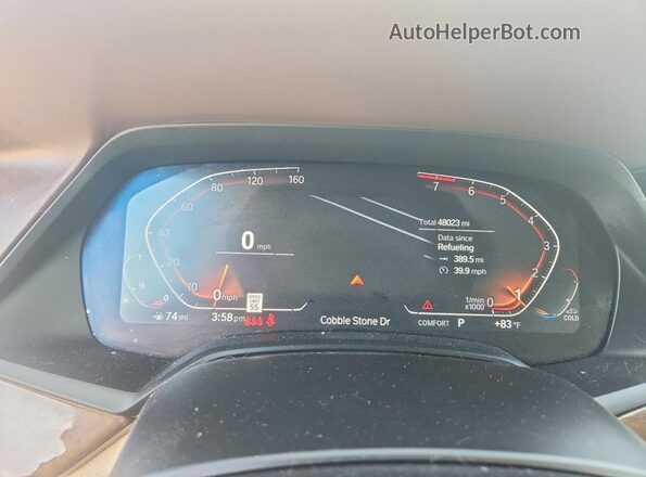 5UXCR6C57KLL51808 2019 BMW X5 White Սարքավորումների վահանակի տեսք