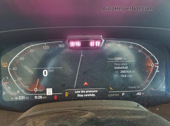5UXCW2C01M9E73475 2021 BMW X7 Зеленый Вид щитка приборов