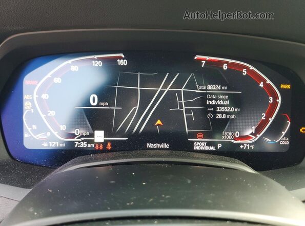 5UXCW2C01M9H18064 2021 BMW X7 Charcoal Вид щитка приладів