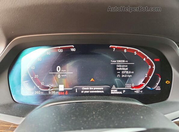 5UXCW2C03L9B89361 2020 BMW X7 White Widok zestawu wskaźników