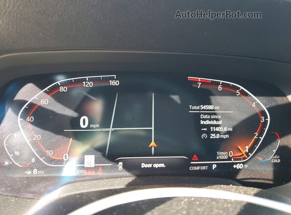 5UXCW2C04L9B00476 2020 BMW X7 White Սարքավորումների վահանակի տեսք