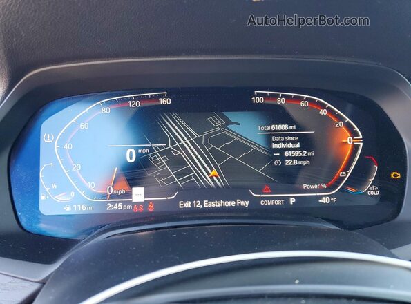 5UXCW2C04M9F58911 2021 BMW X7 Black Vista del cuadro de instrumentos