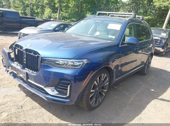 5UXCW2C05L9A01858 2020 BMW X7 Blue Vista tres cuartos delantera izquierda