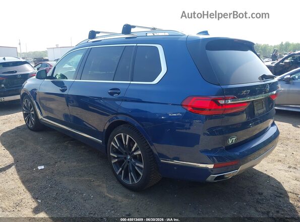 5UXCW2C05L9A01858 2020 BMW X7 Blue Trasero izquierdo